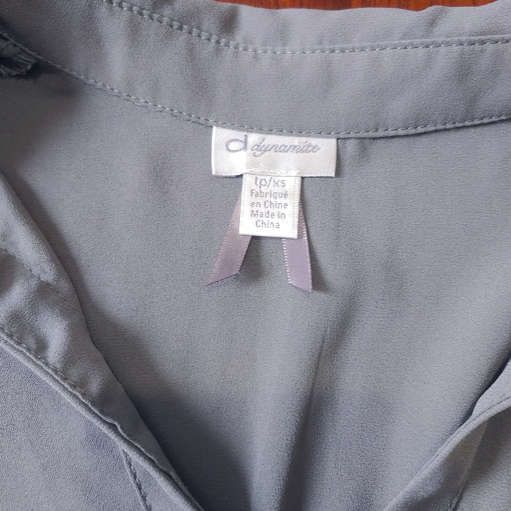 *SOLD!* Camisole chemisier Dynamite, xs, vert foncé, vert armé / - Picture 2 of 9